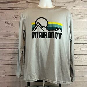 Marmot Gray Long Sleeve Tee with Graphic